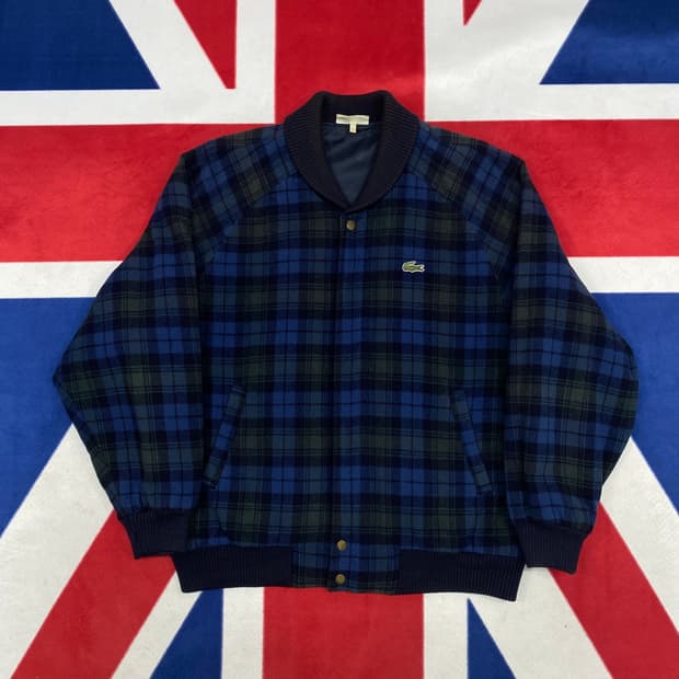 라코스테 체크 블루종  L 