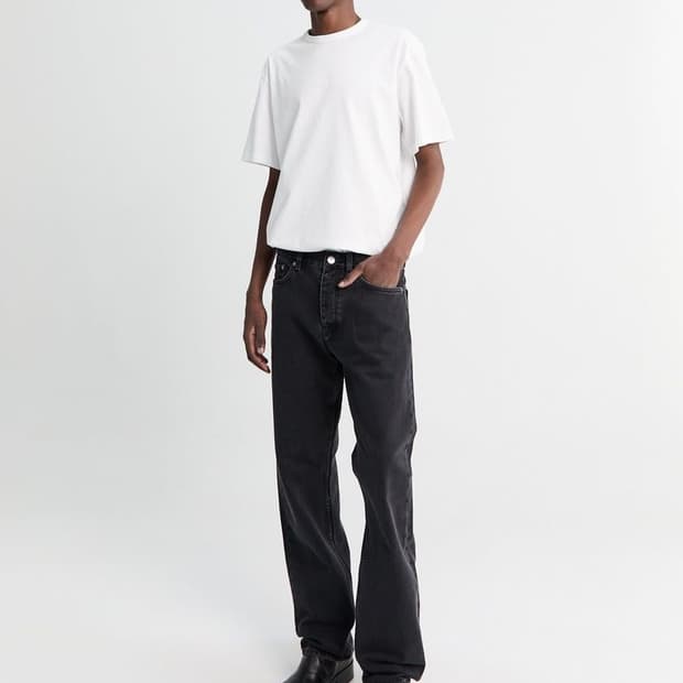 [29X32] 선플라워 스탠다드 데님 워시드 블랙