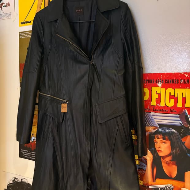 ROBO 양가죽 레더 코트