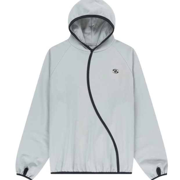 [4] 산산기어 테이프드 후디 라이트 그레이 - 24FW