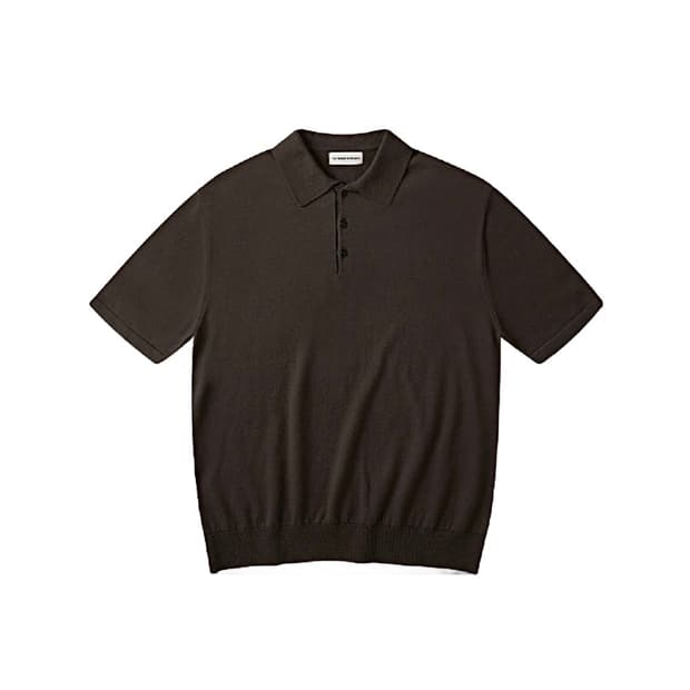 (1회착 택포가격) 더웨더이즈어썸 파크 썸머 카라 니트 브라운 3사이즈