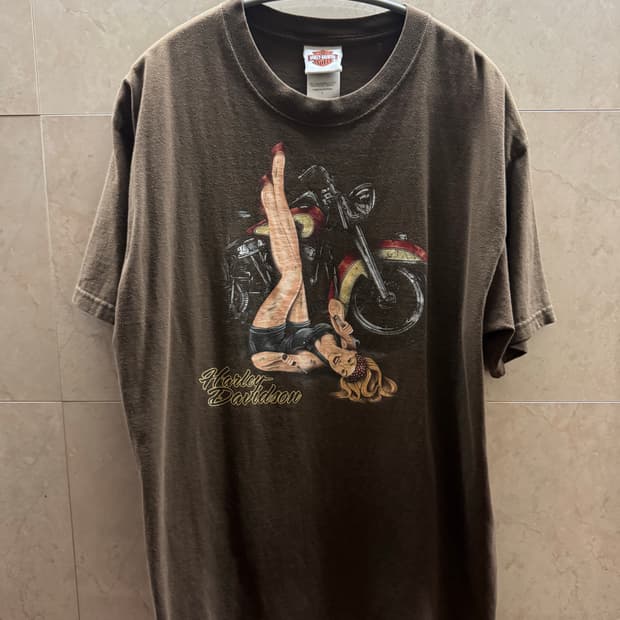 [L]할리데이비슨 반팔 엔지니어드 걸