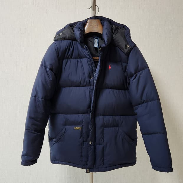 폴로 랄프로렌 네이비 후드 패딩 xl(18-20)