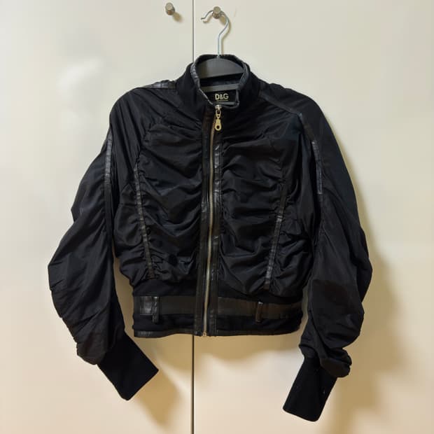 돌체엔가바나 크롭 셔링자켓