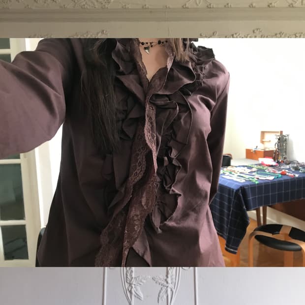 vintage lace frill shirts