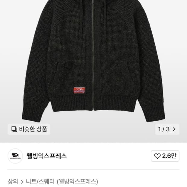 웰빙익스프레스 니트집업 S