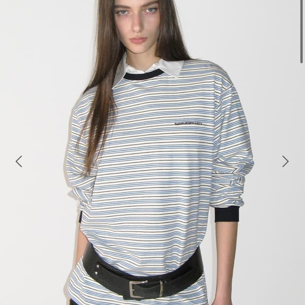 썬번프로젝트 스트라이프 롱슬리브 티