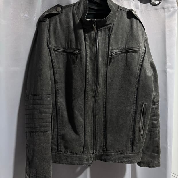 [M]조르지오 아르마니 하이넥 라이더 자켓