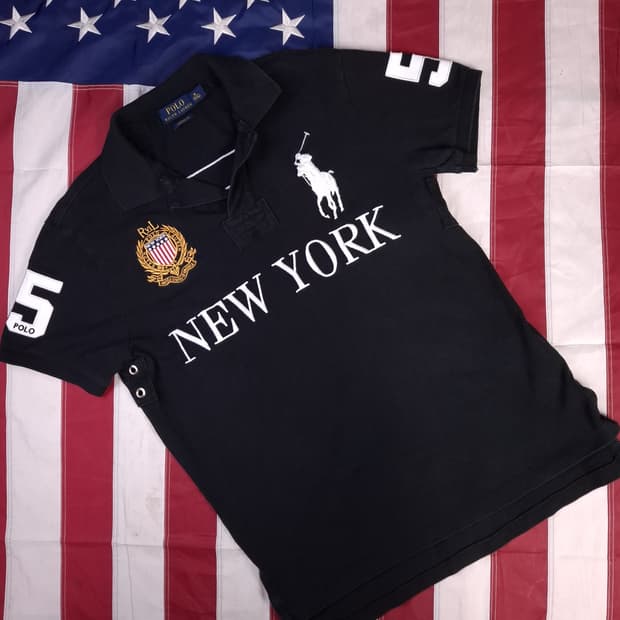 오리지날 폴로 랄프로렌 뉴욕 치프키프 빅포니 카라 반팔티셔츠