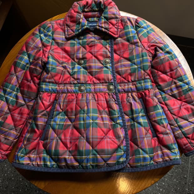 폴로키즈레드체크자켓