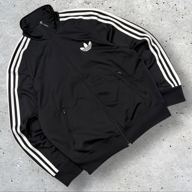 [105] 아디다스 파이어버드 블랙 삼선 트랙탑 져지 B696