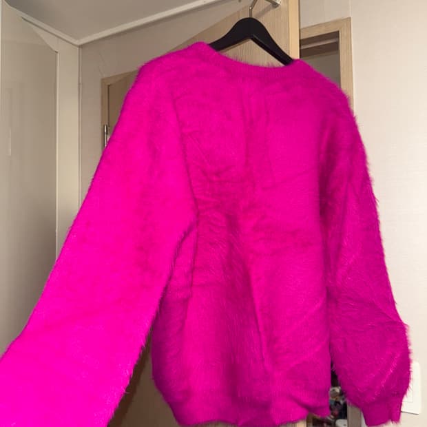 남자 프리미엄 앙고라 니트 핫핑크