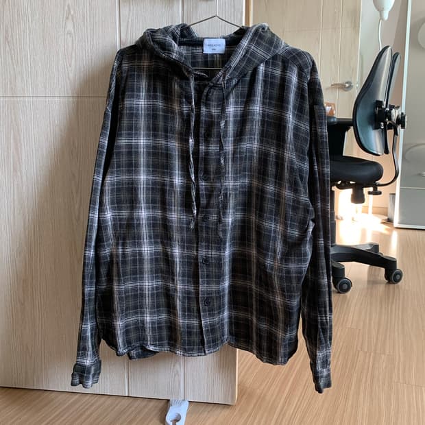 후드 체크남방