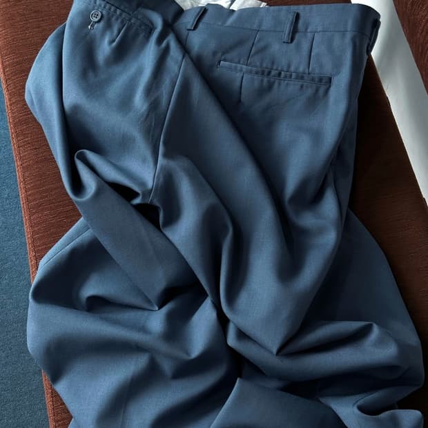 Tropical wool 2 pleats trouser