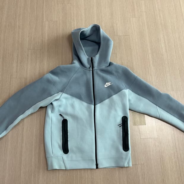 나이키 테크팩 후드집업  블루 L