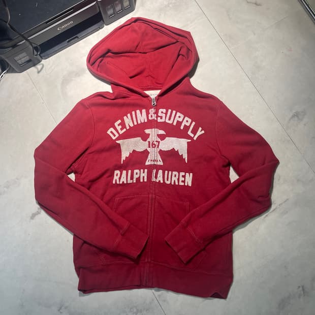 폴로 데님앤서플라이 여성 후드집업 빅로고