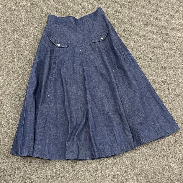 77)Japanese vintage 핀턱 플레어 스커트