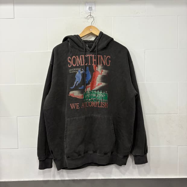 꼼파뇨 TEAM WORK 피그먼트 후드티