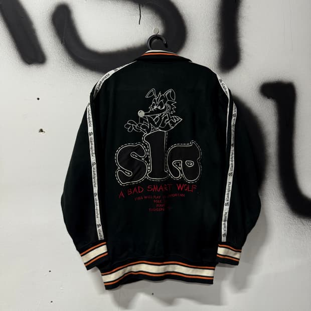 VTG 빈티지 빅사이즈 올드스쿨 빅 자수 플리스 집업 자켓