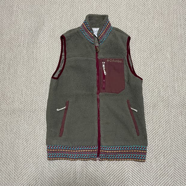 콜롬비아 에스닉 던 캔비스 포켓 베스트 