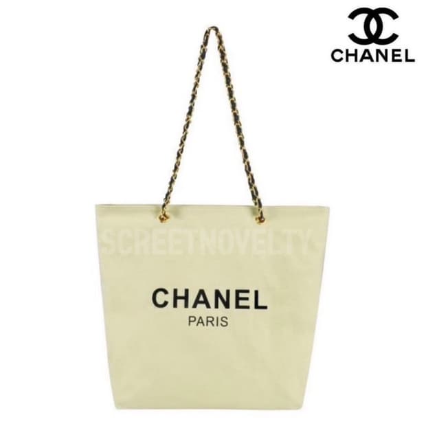 샤넬뷰티 골드체인 숄더백 아이보리