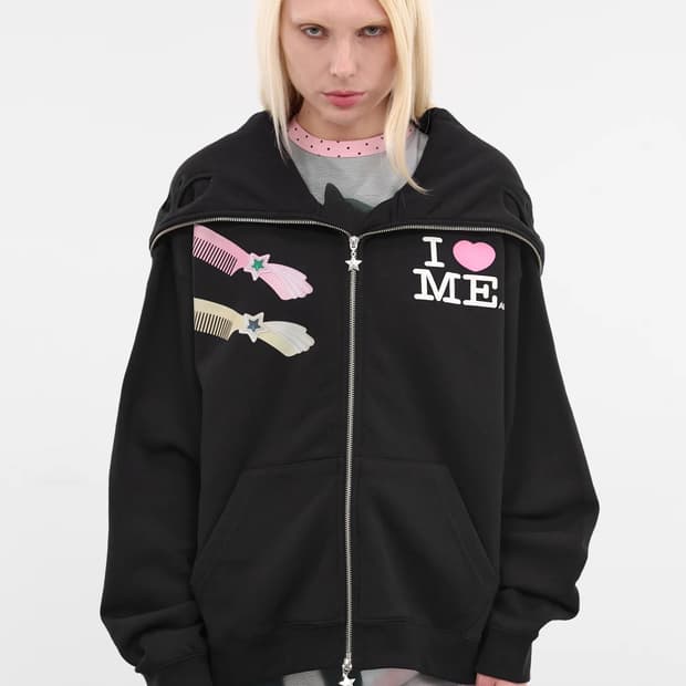 [S,M,L]애슐리 윌리엄스 25fw MALTESE 버터플라이 후드집업