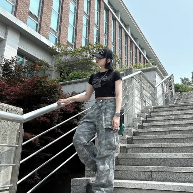 어반드레스 사이드 카고 팬츠 