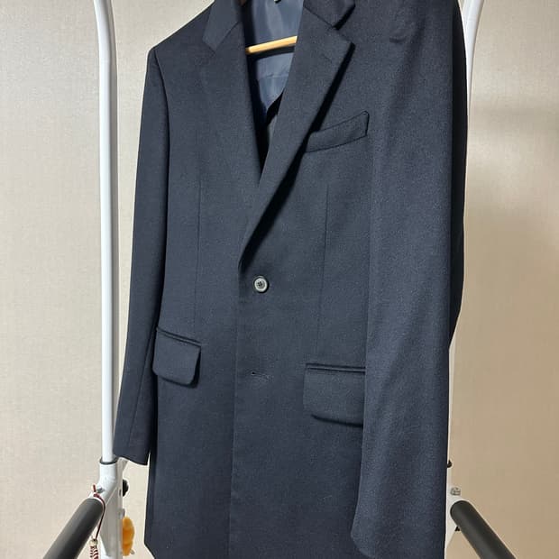 지오지아 캐시미어100 코트 95 다크네이비