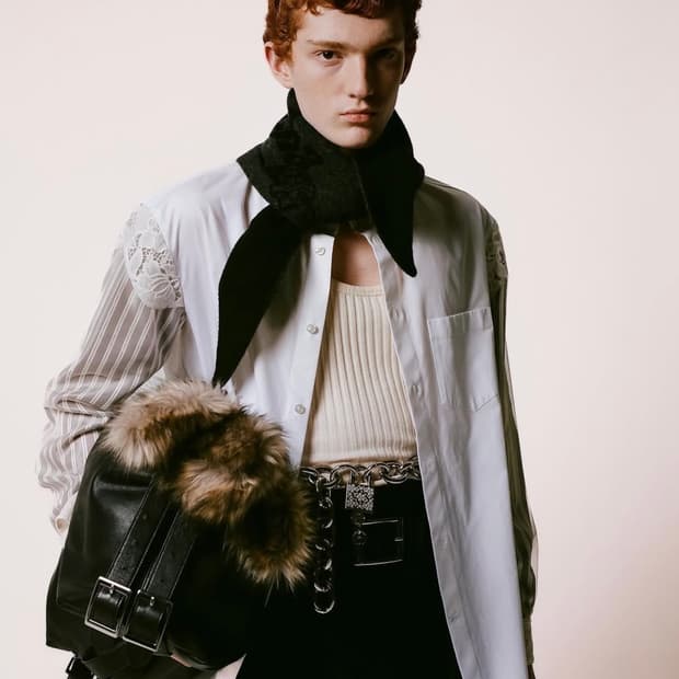 시몬로샤 25fw 비즈 그래픽 캐시미어 스카프/블랙