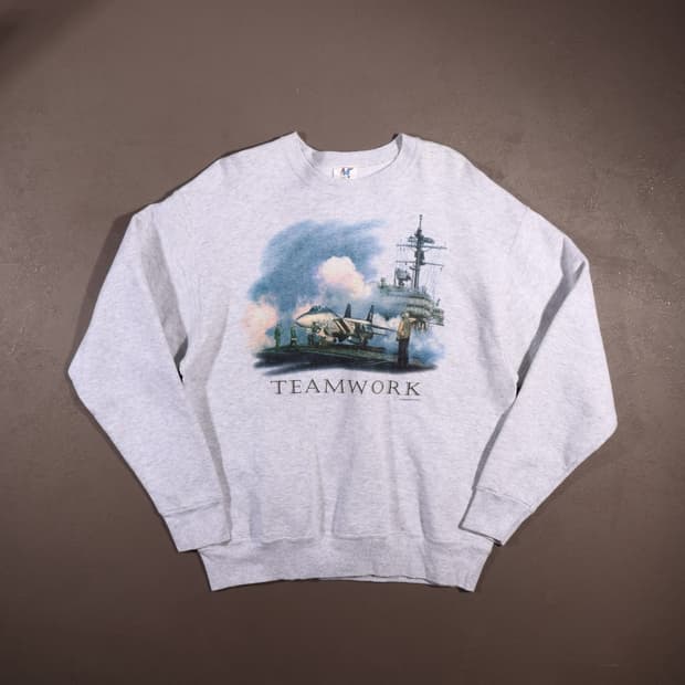 90s USA 프린팅 스웻셔츠 