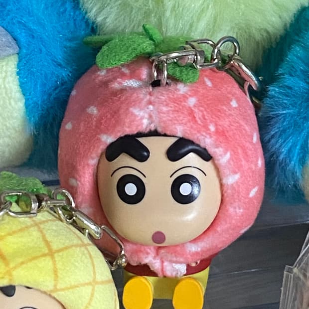 짱구 과일 피규어) 딸기 짱구 피규어 키링
