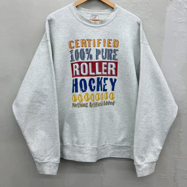 Fruit of the Loom 00s 성조기 그래픽 스웻셔츠