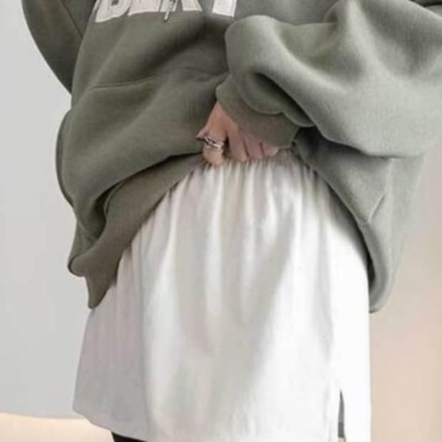 페이크 레이어드티 흰색(무료배송)
