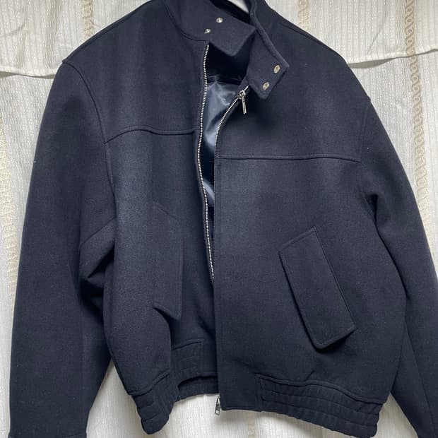 키뮤어 울(WOOL) 헤링턴 자켓_네이비