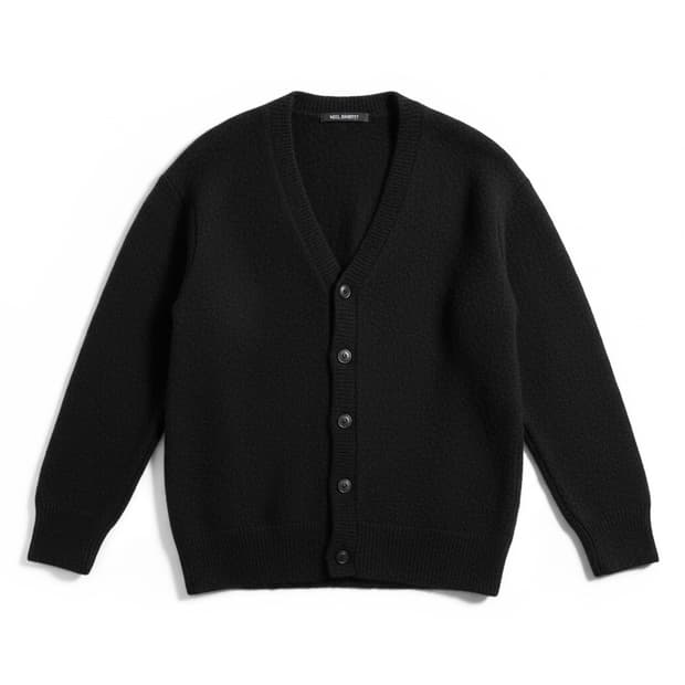 닐바렛 블랙 브이넥 가디건 M