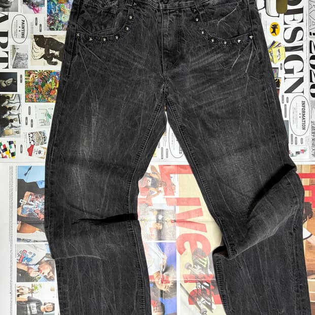 vintage handrix punk jeans