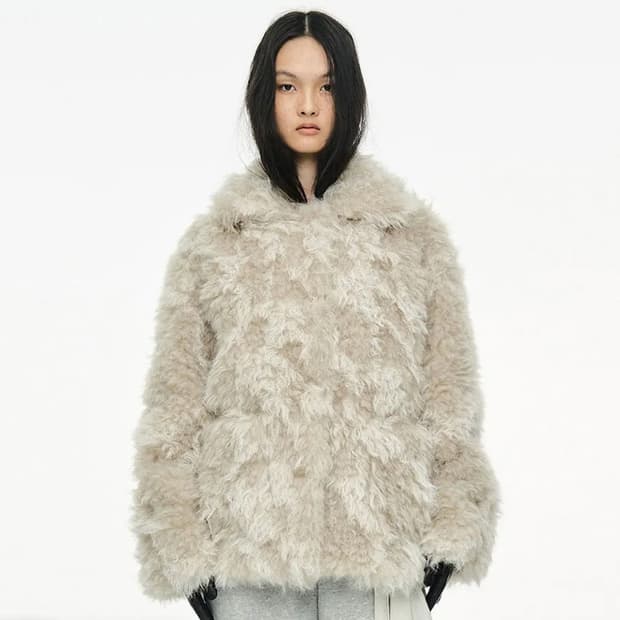 장원영 세릭 mixxed fur jacket