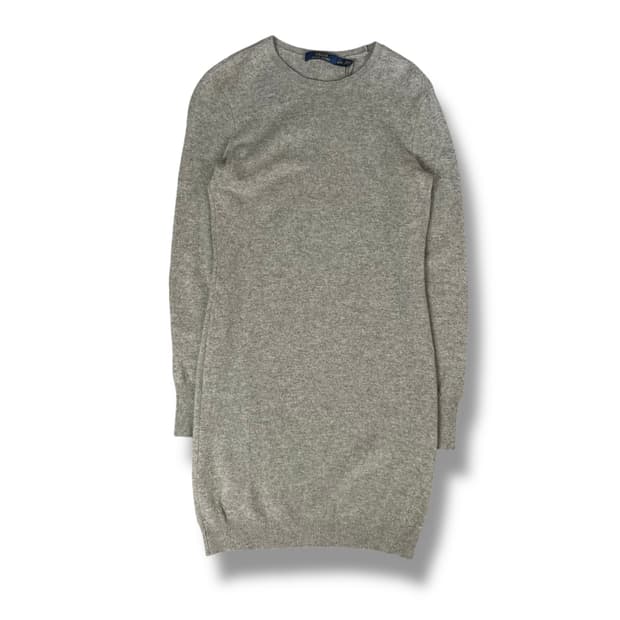 폴로랄프로렌 패치 그레이 롱 니트 원피스 S