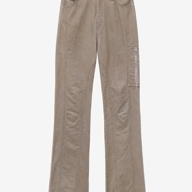 인사일런스우먼 워시드 부츠컷 팬츠 애쉬베이지 XS