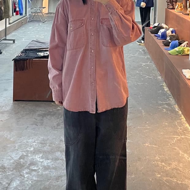 GAP 빈티지로즈핑크 데님셔츠 H1223