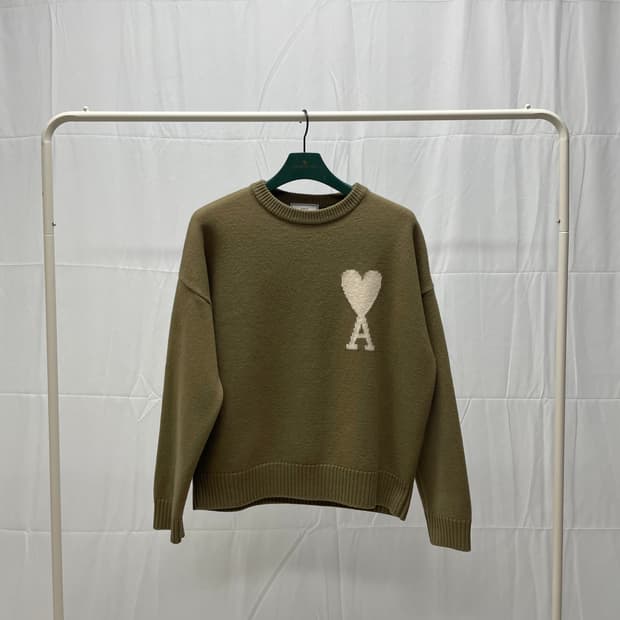 [N] 아미 인타르시아 빅하트 로고 니트 [xs]