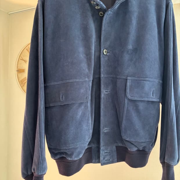 헤릴 LAMB SUEDE BLOUSON NAVY 3