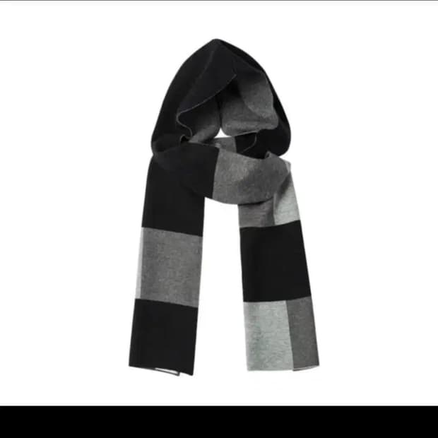 폴리테루 자카드 머플러 블랙