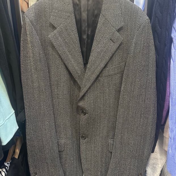 프라다 헤링본 패턴 남성 자켓