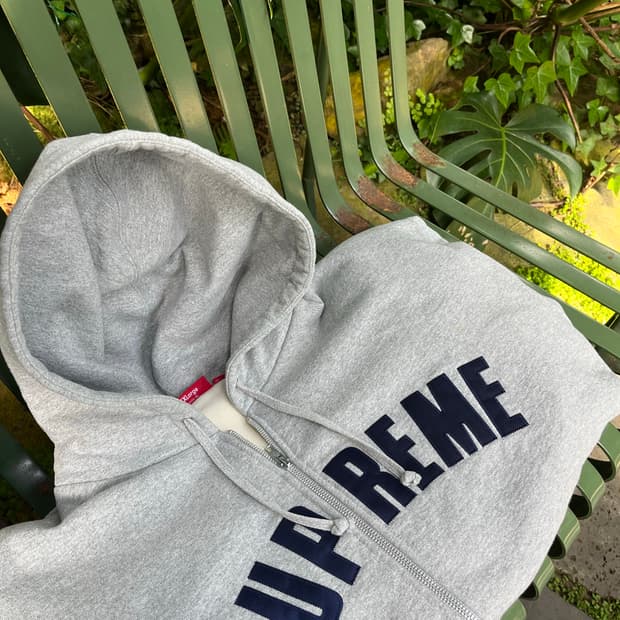 슈프림 써멀 후드집업 그레이