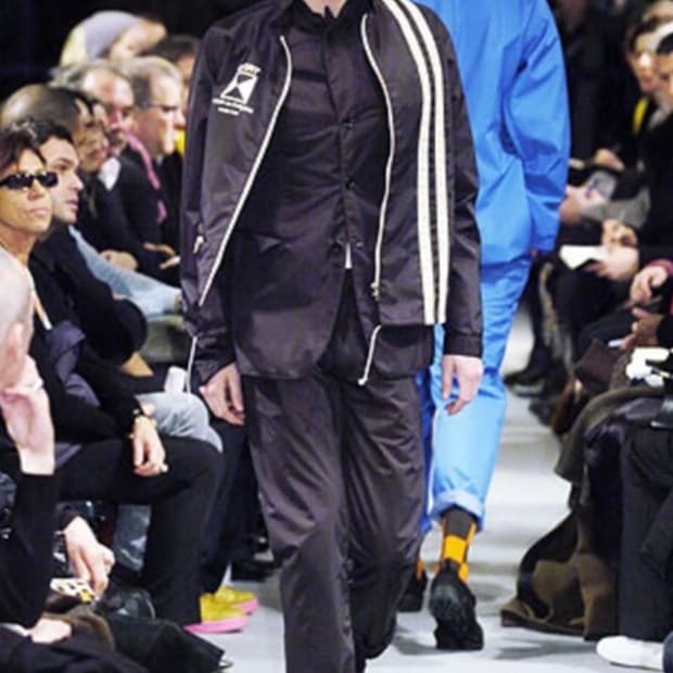 꼼데가르송 옴플 05AW 스포츠 레이싱 니일론 자켓