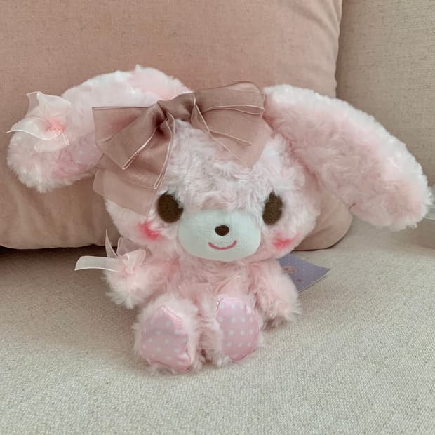 단순개봉 새상품 정품 산리오 헤이세이 봉봉 리본 마스코트 누이 인형 갸루