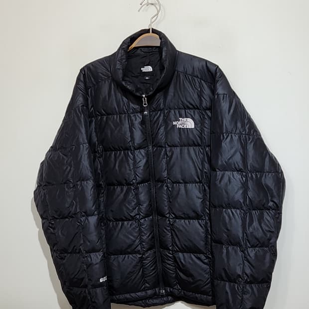 (105) 노스페이스 구스다운 패딩점퍼 블랙 거위털 600 자켓 