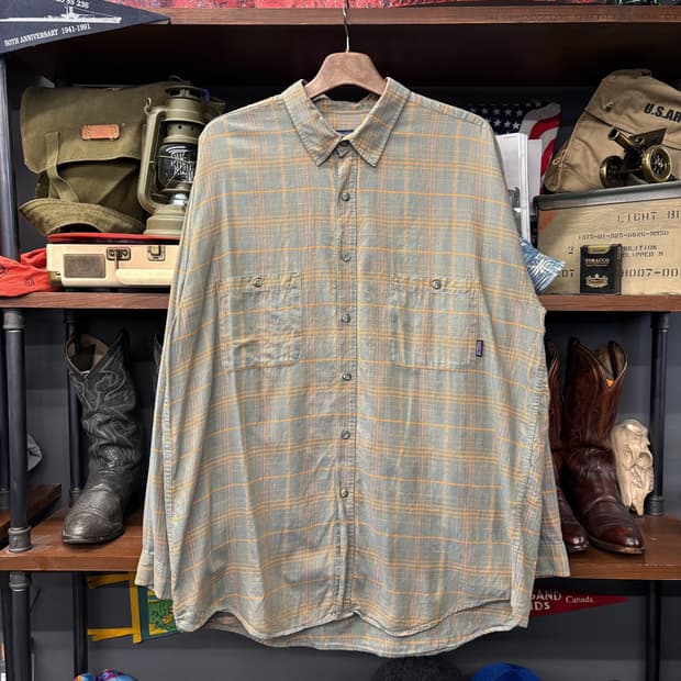 00s 파타고니아 오가닉코튼 멀티플래드 체크 워크셔츠 N196