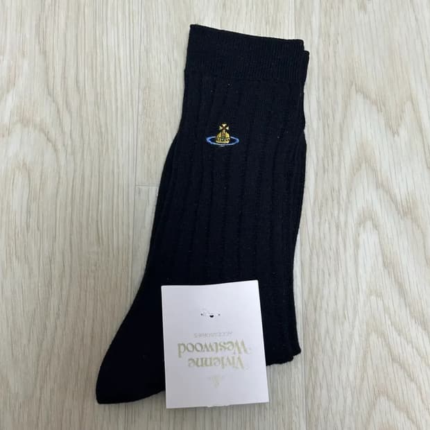 비비안웨스트우드 로고 양말 블랙 새상품